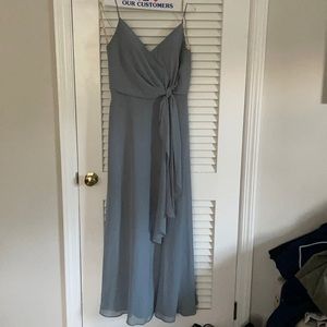 Jenny yoo size 8 Mayan blue luxe chiffon dress